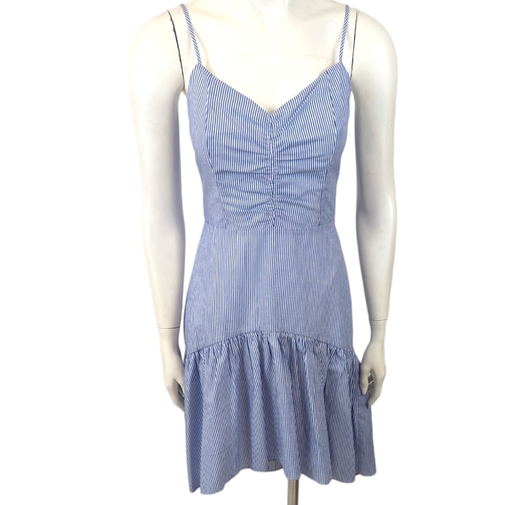 Parker Cotton Sundress NEW Womens Small Blue White Stripe Summer Resort Wear